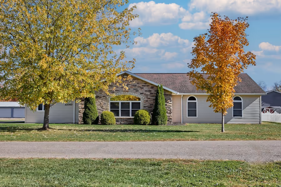 Exterior of GentleBrook’s Family Home in West Lafayette, Ohio—an eight-bed Intermediate Care Facility offering 24/7 residential support for adults with developmental disabilities